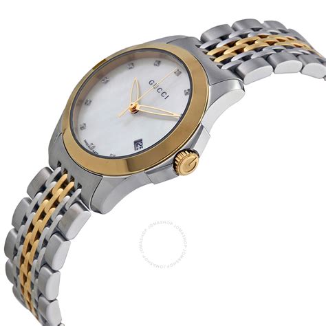 gucci timeless diamond two-tone ladies watch|Gucci g timeless diamond watch.